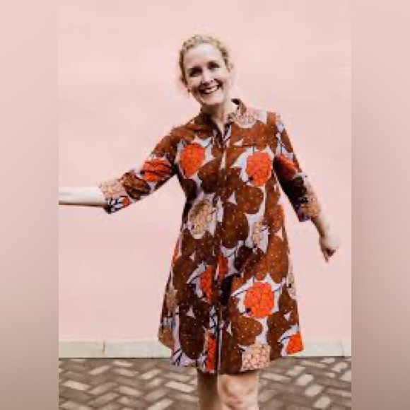 Zuri Dresses & Skirts - NWT ZURI Kenya Just One Dress Cotton Button Down